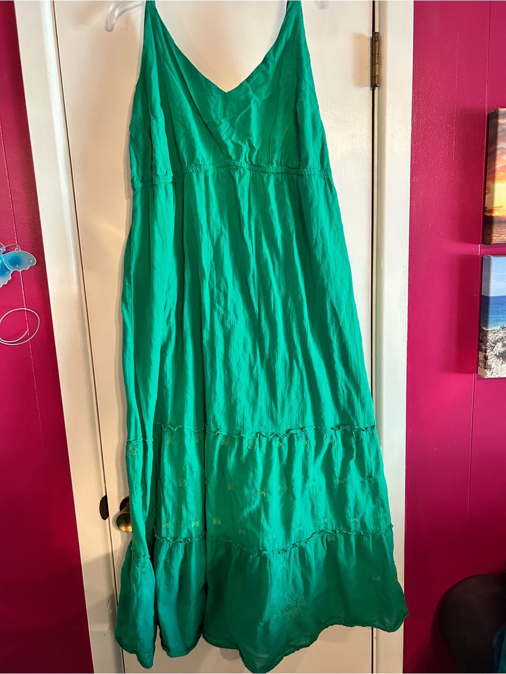 Sleeveless Emerald Green Maxi Dress